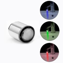 image-LED Faucet Light Tap Nozzle RGB 7 Colors Change Blinking Temperature Faucet Aerator Water Saving Kitchen Bathroom Accessories