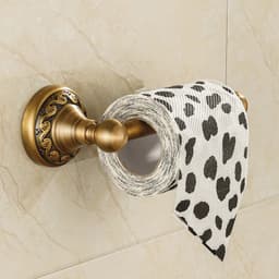 image-Toilet Paper Holder Wall Mounted Vintage Classic Bathroom Antique Brass Roll Tissue Box Bathroom Accessories YT-13992