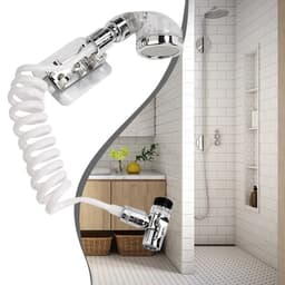image-ABS Faucet External Shower Head Set Bathroom Kitchen Basin Tap Adapter Attachment Washbasin Faucet External Home Shower Head