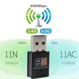 image-600Mbps USB Wifi Adapter 2.4GHz+5GHz Antenna USB Ethernet Lan Wifi Dongle Network Card Dual Band Wi fi Adapter