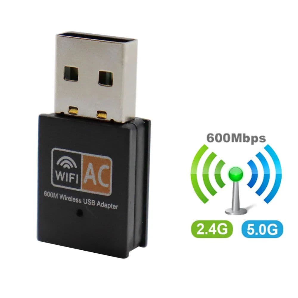 image-600Mbps USB Wifi Adapter 2.4GHz+5GHz Antenna USB Ethernet Lan Wifi Dongle Network Card Dual Band Wi fi Adapter