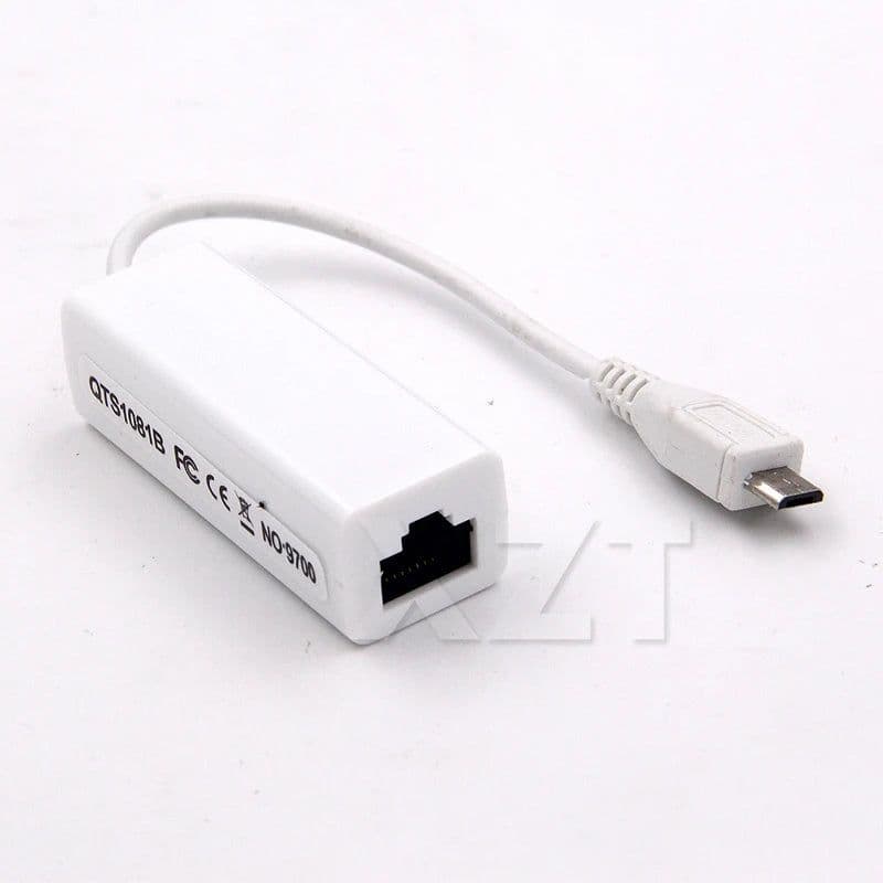 image-Micro USB to lan card Connector For Tablet 2.0 5 Pin 10/100 Male RJ45 Female Ethernet LAN Network Card Adapter