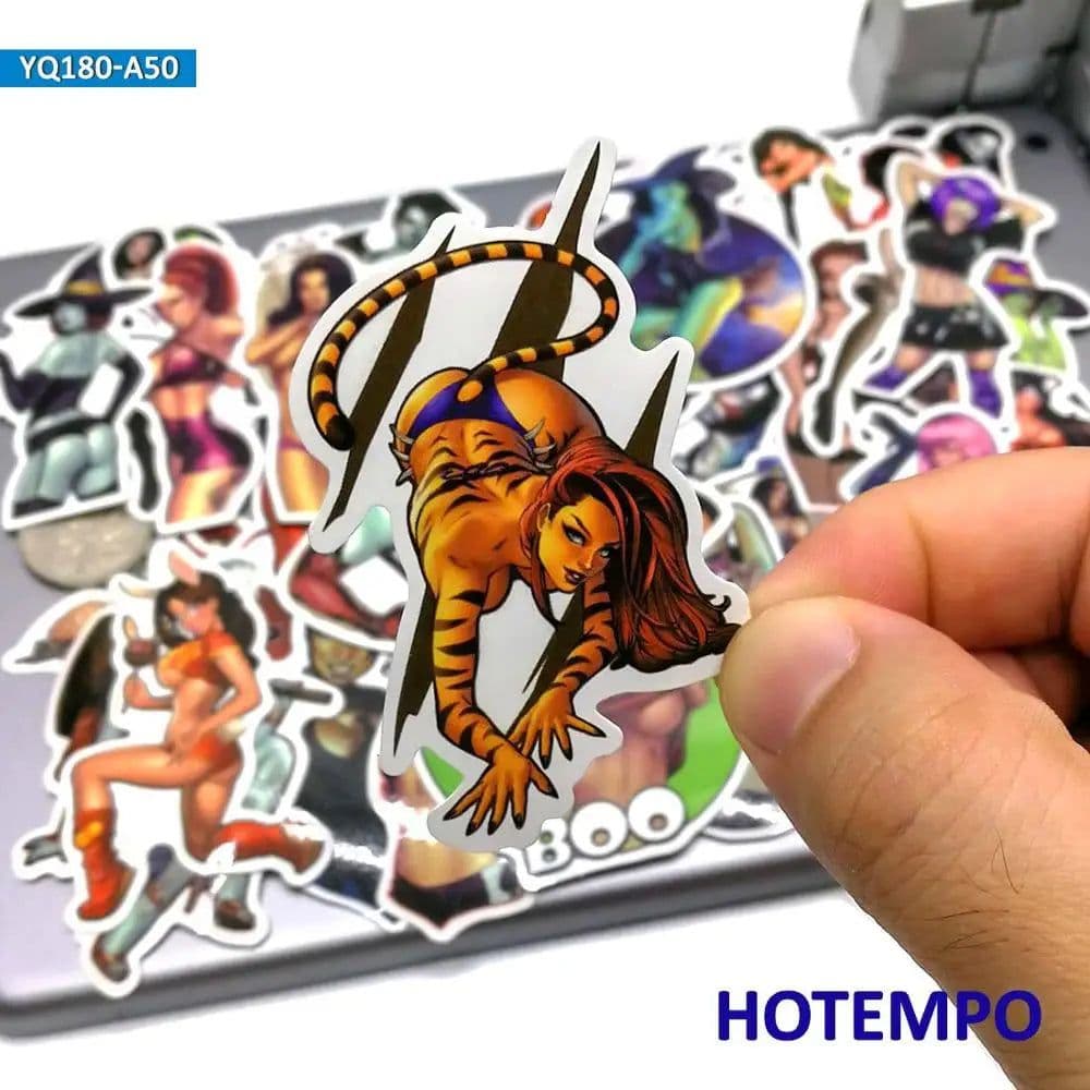 image-50Pieces Sexy Girls Angel Anger Devil Woman Beauty Lady Stickers for Phone Skateboard Bike Car Motorcycle Luggage Laptop Sticker