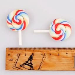 image-10pcs Spiral Rainbow Polymer Clay Cabochons Beauty Kawaii lollipop Candy Flatback For DIY Phone Decoration