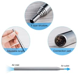 image-Hikevictor Camping Fire BlowPipe Stainless Steel Telescopic Fire Tube Blower for Wood Burner Stove Outdoor survival Picnic BBQ