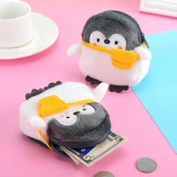 image-Shoulder Bag Little Penguin Kawaii Penguin Plush Wallet Soft Penguin Plush Coin Purse Girls Lovers Valentine's Gifts Small