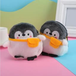 image-Shoulder Bag Little Penguin Kawaii Penguin Plush Wallet Soft Penguin Plush Coin Purse Girls Lovers Valentine's Gifts Small