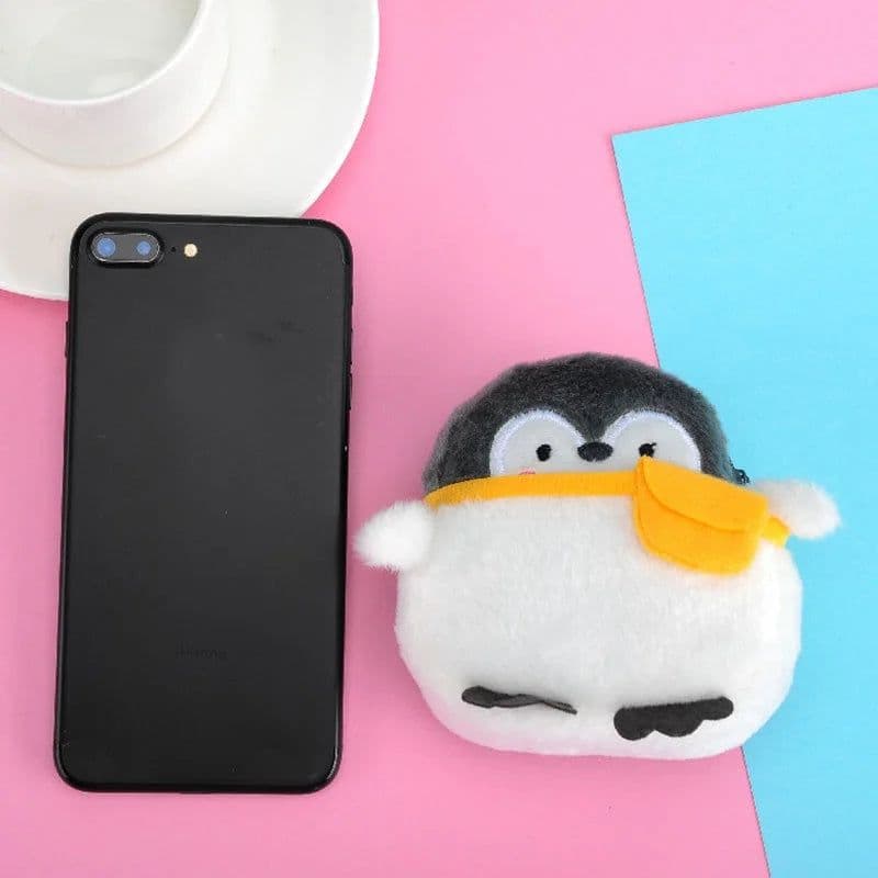image-Shoulder Bag Little Penguin Kawaii Penguin Plush Wallet Soft Penguin Plush Coin Purse Girls Lovers Valentine's Gifts Small