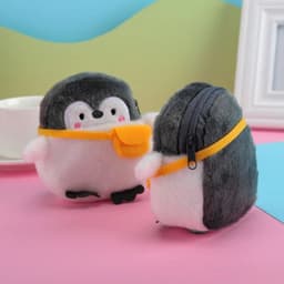 image-Shoulder Bag Little Penguin Kawaii Penguin Plush Wallet Soft Penguin Plush Coin Purse Girls Lovers Valentine's Gifts Small