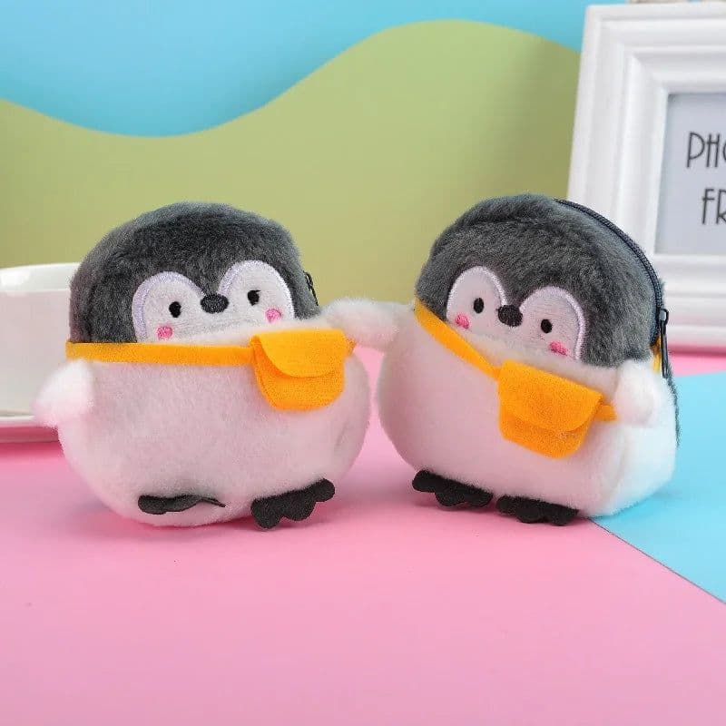 image-Shoulder Bag Little Penguin Kawaii Penguin Plush Wallet Soft Penguin Plush Coin Purse Girls Lovers Valentine's Gifts Small