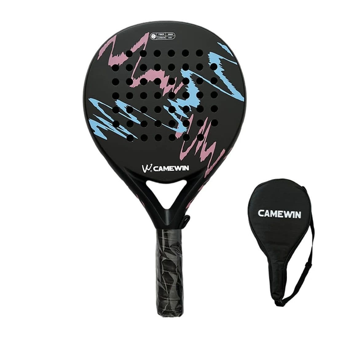 image-CAMEWIN 4018 Padel Racket Tennis Carbon Fiber Soft EVA Face Tennis Paddle Racquet Racket with Padle Bag Cover,1