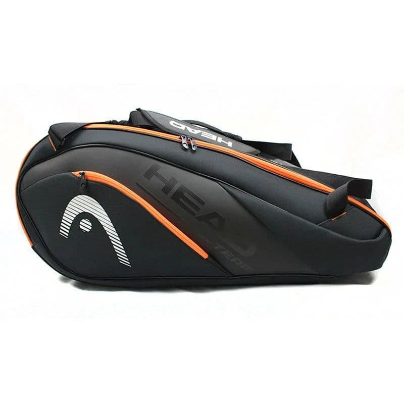 image-HEAD Tennis Rackets Bag Hard Shell Sports Bag 6 Pieces Large Capacity 9 Badminton Racquets Backpack Men Women Tenis Squash Padel