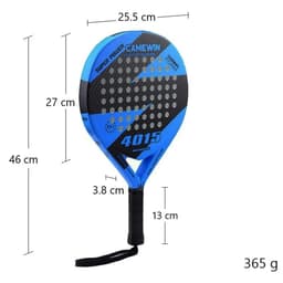 image-Camewin Padel Racket Beach Tennis Carbon Fiber and EVA Smooth Surface Durable Power Lite Paddleball Paddle Racket,Blue