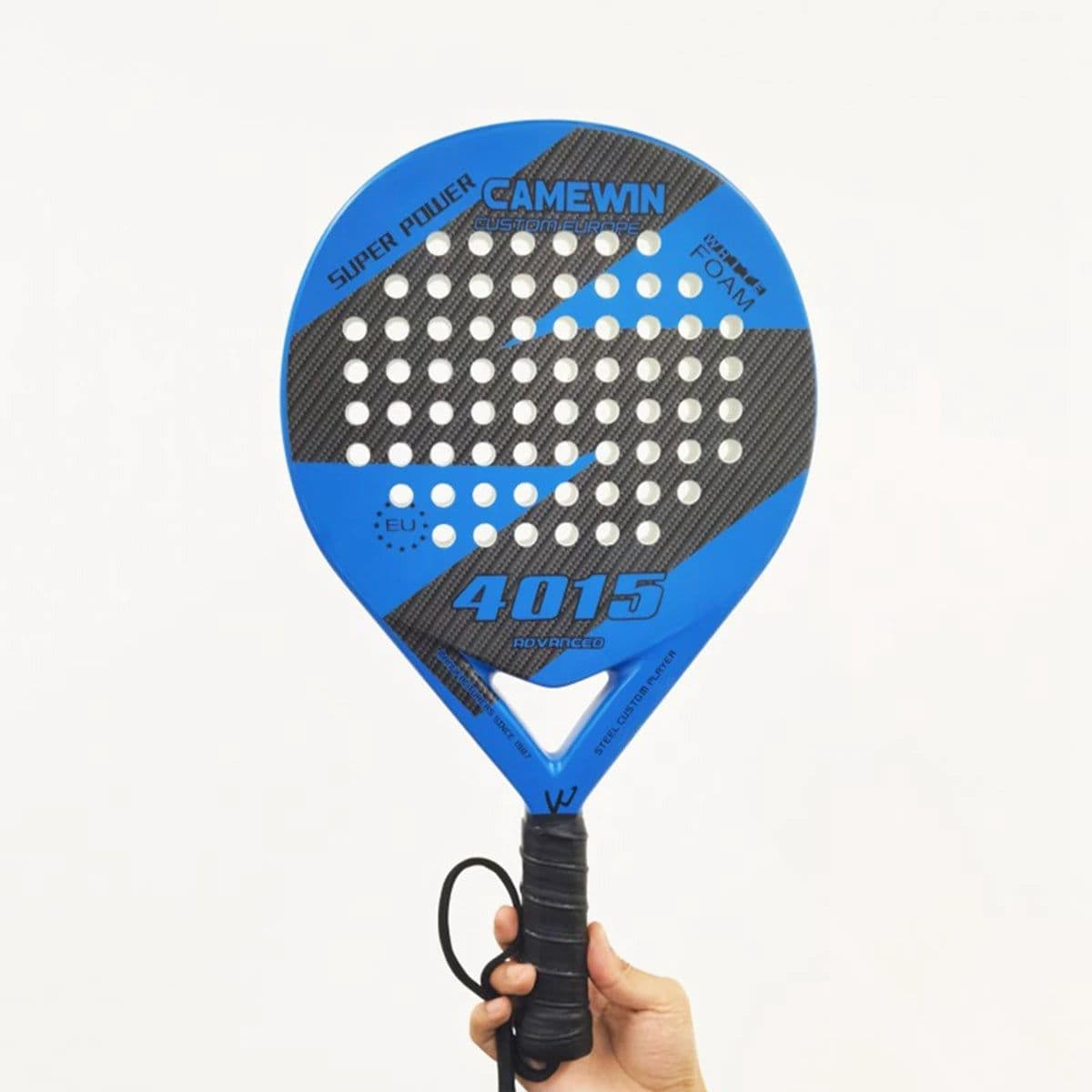 image-Camewin Padel Racket Beach Tennis Carbon Fiber and EVA Smooth Surface Durable Power Lite Paddleball Paddle Racket,Blue