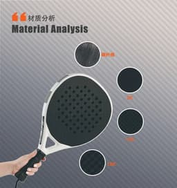 image-PADEL carbon fiber surface cut EVA inner core cage plate tennis racket with adjustable PADEL POP Tennis