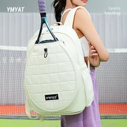 image-YWYAT Tennis Bag Large Capacity Badminton Tenis Padel Backpack Tennis Badminton Racket Bag with Shoe Compartment