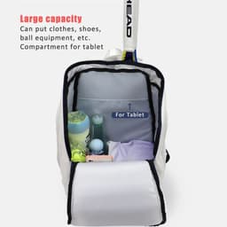 image-Original Brand Tennis Bag Tennis Rackets Padel Tennis Backpack Tennis Racket Backpack With Shoes Compartment Badminton Gym Bag