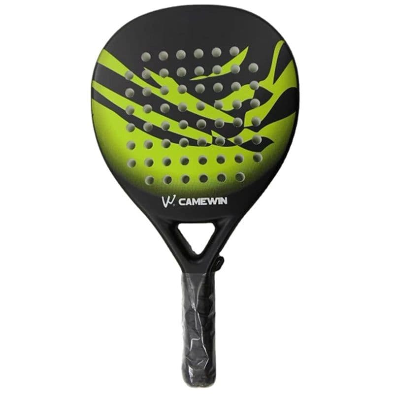 image-CAMEWIN Tennis Racket Carbon Fiber Rough Surface High Balance with Soft Memory Padel Paddle Beach Racket Professional Carbon