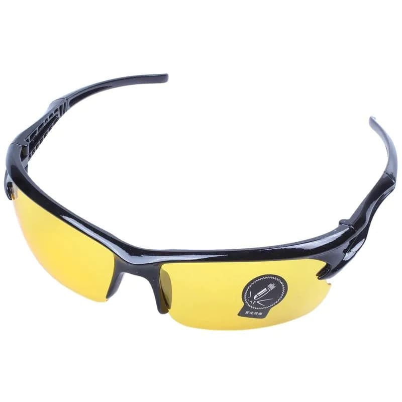 image-Cycling Sunglasses black frame yellow Night Vision sheet outdoor equipment