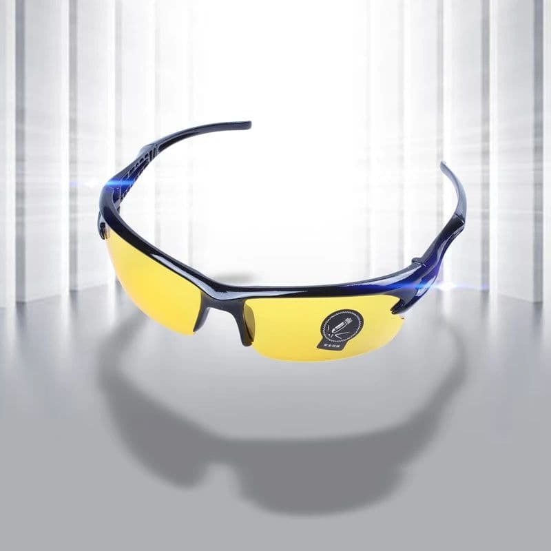 image-Cycling Sunglasses black frame yellow Night Vision sheet outdoor equipment