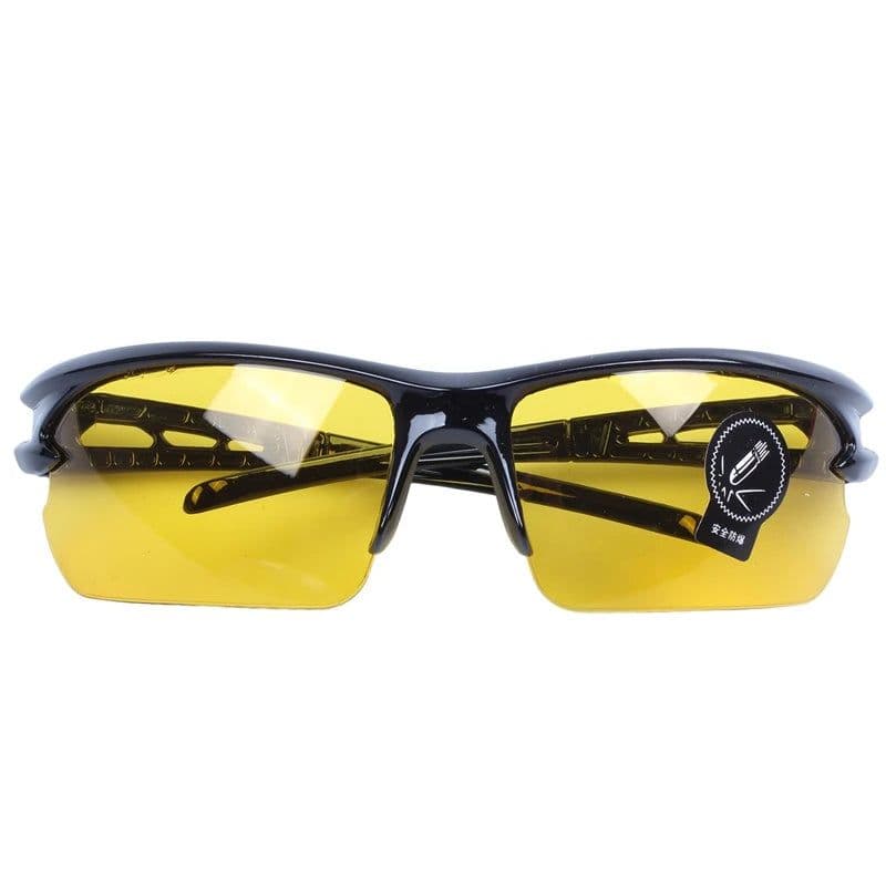 image-Cycling Sunglasses black frame yellow Night Vision sheet outdoor equipment