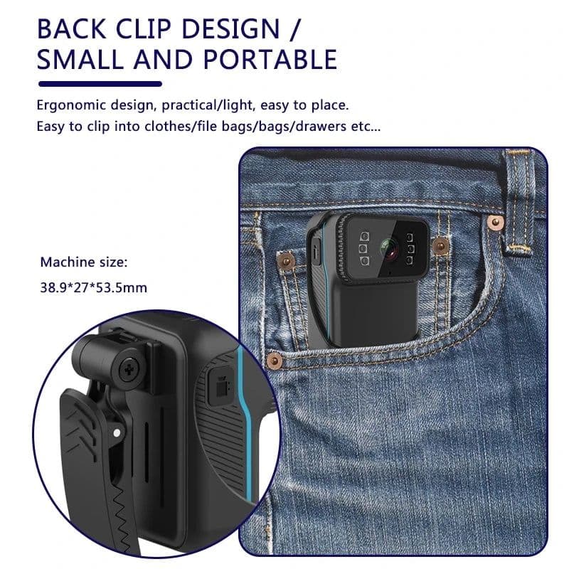 image-1080P HD Action Camera Portable Sports Camera Wifi Dv Camcorder Loop Recording Support Tf Card Night Vision Cam with Back Clip