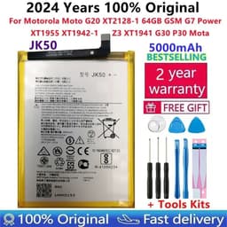 image-JK50 Battery For Motorola Moto G20 XT2128-1 64GB GSM G7 Power XT1955 XT1942-1 Z3 XT1941 G30 P30 Note Phone Bateria 5000mAh