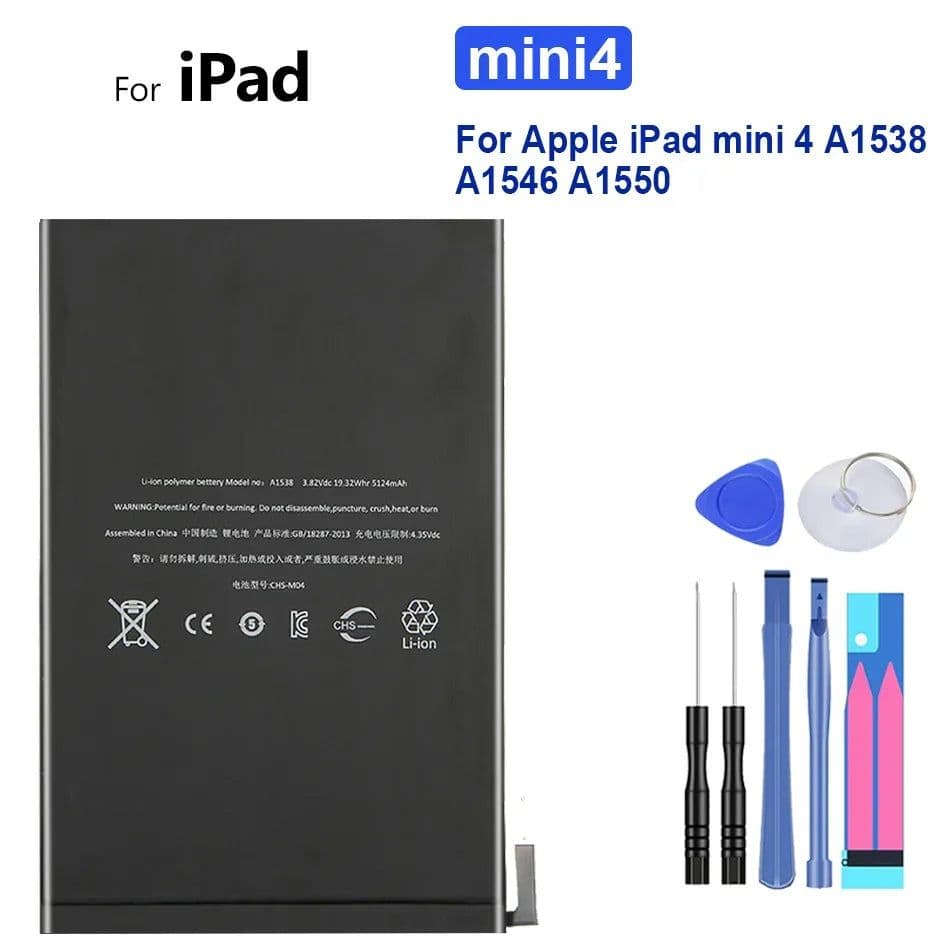 image-Tablet Battery 5124mAh For Apple iPad mini 4 mini4 A1538 A1546 A1550