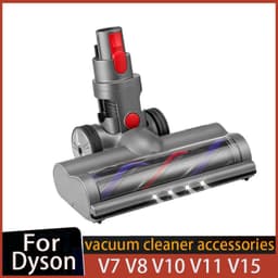 image-Roller Brush Head Replacement for Dyson V7 V8 V10 V11 V15 Cordless Vacuum Cleaner Quick-Release Motorhead with LED Headlight