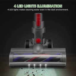 image-Roller Brush Head Replacement for Dyson V7 V8 V10 V11 V15 Cordless Vacuum Cleaner Quick-Release Motorhead with LED Headlight