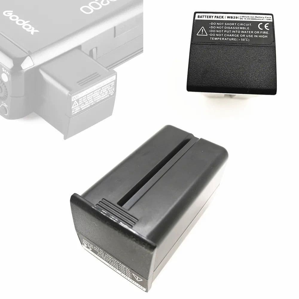 image-WB29 Flash Li-ion Battery Chargeable Replacement for Godox Outdoor Pocket Flash AD200 AD200pro AD300pro Speedlite Flashgun