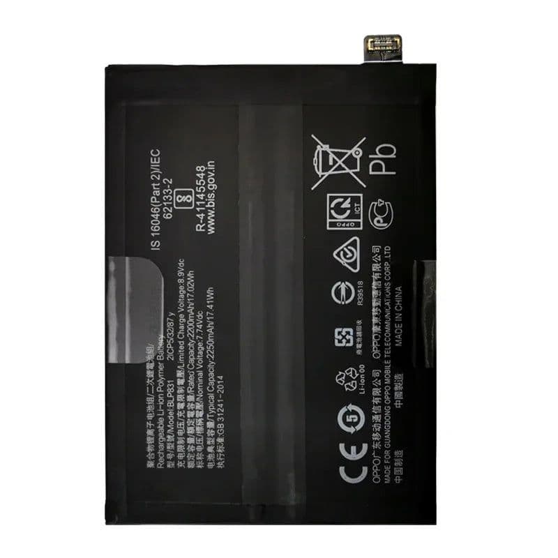 image-100% Original High Quality BLP831 4500mAh Phone Replacement Battery For Oppo Find X3 Pro X3Pro CPH2173 PEEM00 Batteries Bateria