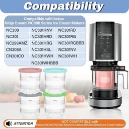 image-1PCS Randomly send color Ice Cream Maker Container For Ninja Creami Pints 16oz Cups Compatible NC301 NC290 Serie Ice Cream Maker