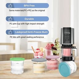 image-1PCS Randomly send color Ice Cream Maker Container For Ninja Creami Pints 16oz Cups Compatible NC301 NC290 Serie Ice Cream Maker