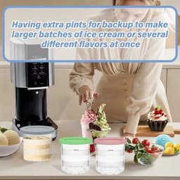 image-1PCS Randomly send color Ice Cream Maker Container For Ninja Creami Pints 16oz Cups Compatible NC301 NC290 Serie Ice Cream Maker