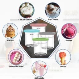 image-1PCS Randomly send color Ice Cream Maker Container For Ninja Creami Pints 16oz Cups Compatible NC301 NC290 Serie Ice Cream Maker