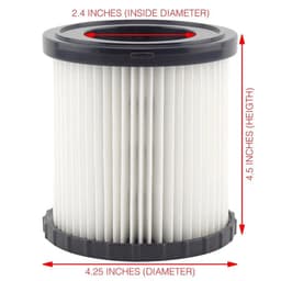 image-2 Pack Cartridge HEPA Filters Replacement Part DCV5801H Compatible with DeWalt DCV580 & DCV581H Wet Dry Vacuums