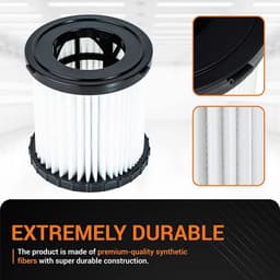 image-2 Pack Cartridge HEPA Filters Replacement Part DCV5801H Compatible with DeWalt DCV580 & DCV581H Wet Dry Vacuums
