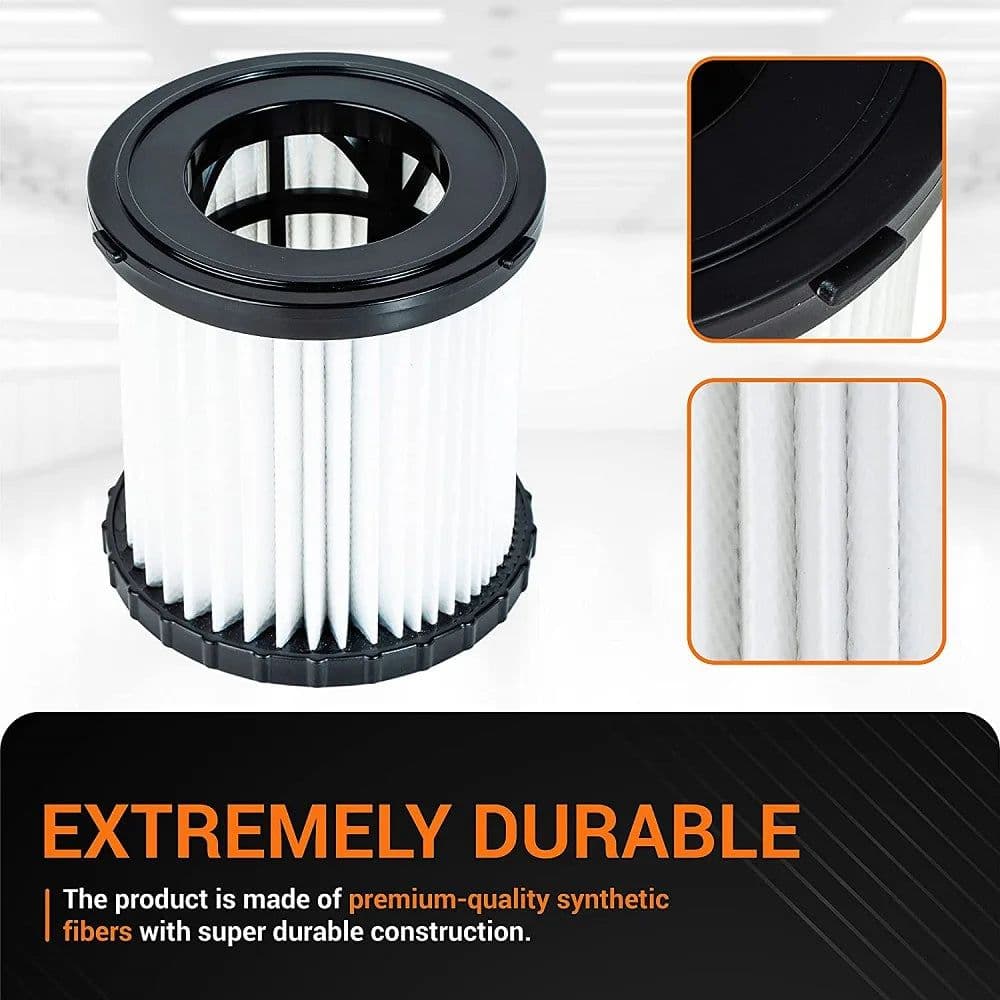 image-2 Pack Cartridge HEPA Filters Replacement Part DCV5801H Compatible with DeWalt DCV580 & DCV581H Wet Dry Vacuums