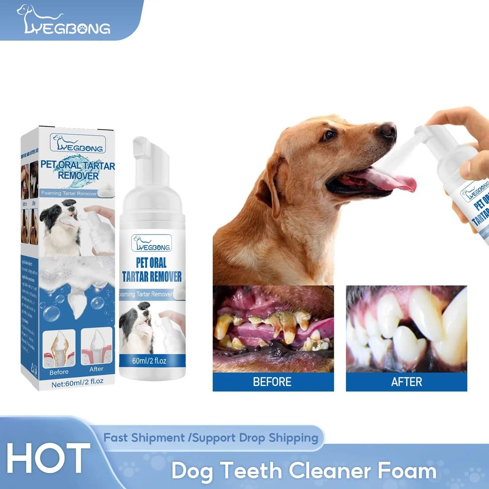 image-Pet Teeth Cleaner Spray Tartar Removal Mouth Fresher Deodorant Natural Plaques Off Prevent Oral Calculus Dog Oral Cleanse Liquid