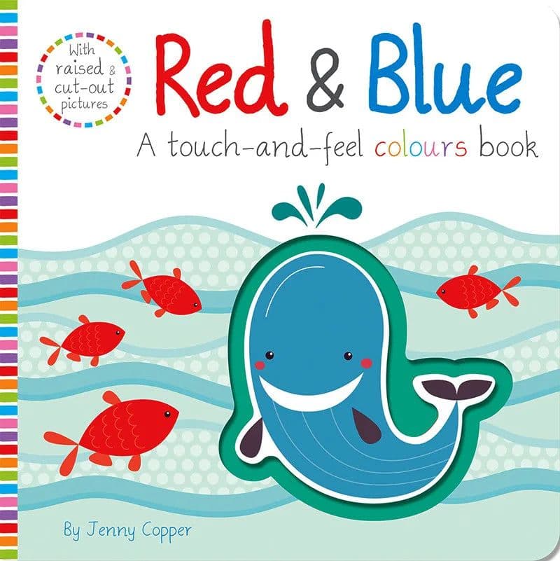 image-Red & Blue Touch And Feel Colors Book English Educational Picture Books Baby Children Reading Book