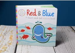 image-Red & Blue Touch And Feel Colors Book English Educational Picture Books Baby Children Reading Book