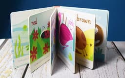 image-Red & Blue Touch And Feel Colors Book English Educational Picture Books Baby Children Reading Book