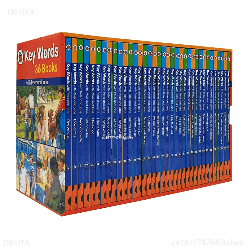 image-36 Books/set Ladybird Key Words with Peter and Jane English Picture Reading Children Early Education Textbook Magic Phonics Book