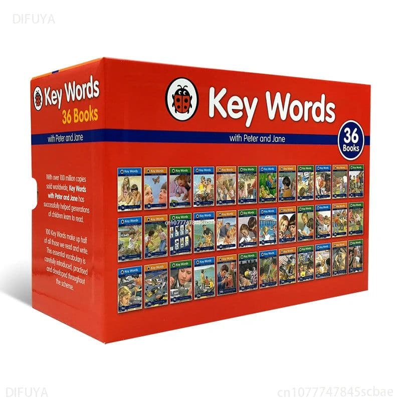 image-36 Books/set Ladybird Key Words with Peter and Jane English Picture Reading Children Early Education Textbook Magic Phonics Book