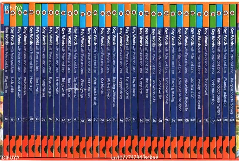 image-36 Books/set Ladybird Key Words with Peter and Jane English Picture Reading Children Early Education Textbook Magic Phonics Book