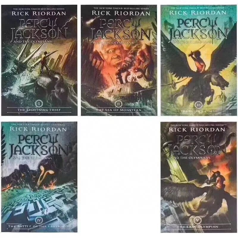 image-5 Books/Set Percy Jackson & The Olympians English Original Novel Books Children's English Picture Book Sets