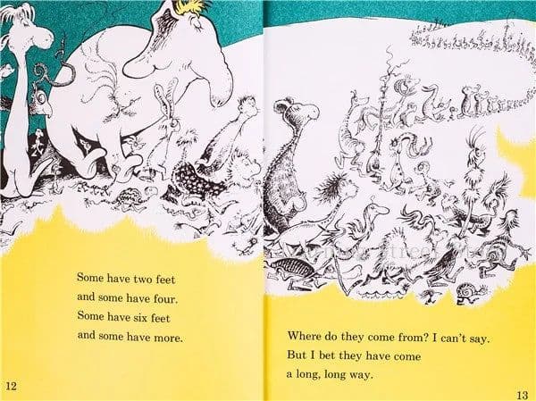 image-One Fish Two Fish Red Fish Blue Fish Dr.Seuss Interesting Story Parent Child Kids Early Education Picture English Book