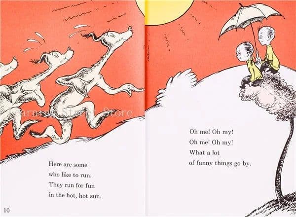 image-One Fish Two Fish Red Fish Blue Fish Dr.Seuss Interesting Story Parent Child Kids Early Education Picture English Book