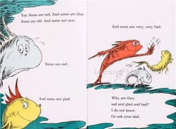 image-One Fish Two Fish Red Fish Blue Fish Dr.Seuss Interesting Story Parent Child Kids Early Education Picture English Book